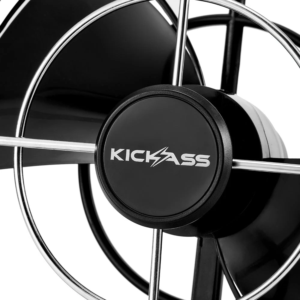 KickAss 12V  / 24V 360°, 3 Speed Caravan Fan - Black - Image 3