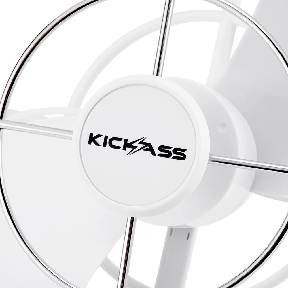 KickAss 12V / 24V 360°, 3 Speed Caravan Fan - White - Image 4