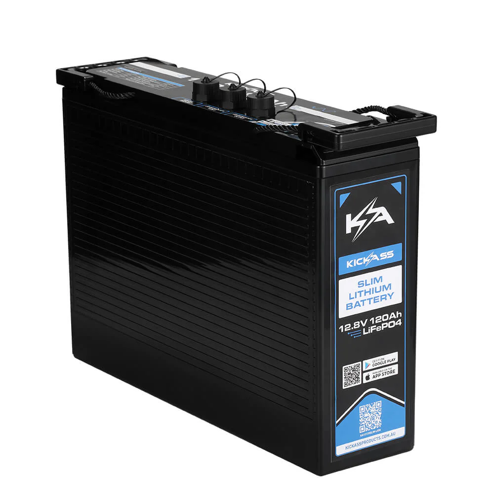 KickAss Smart 12V 120Ah Lithium Slimline Deep Cycle Battery LifePO4 - Image 8