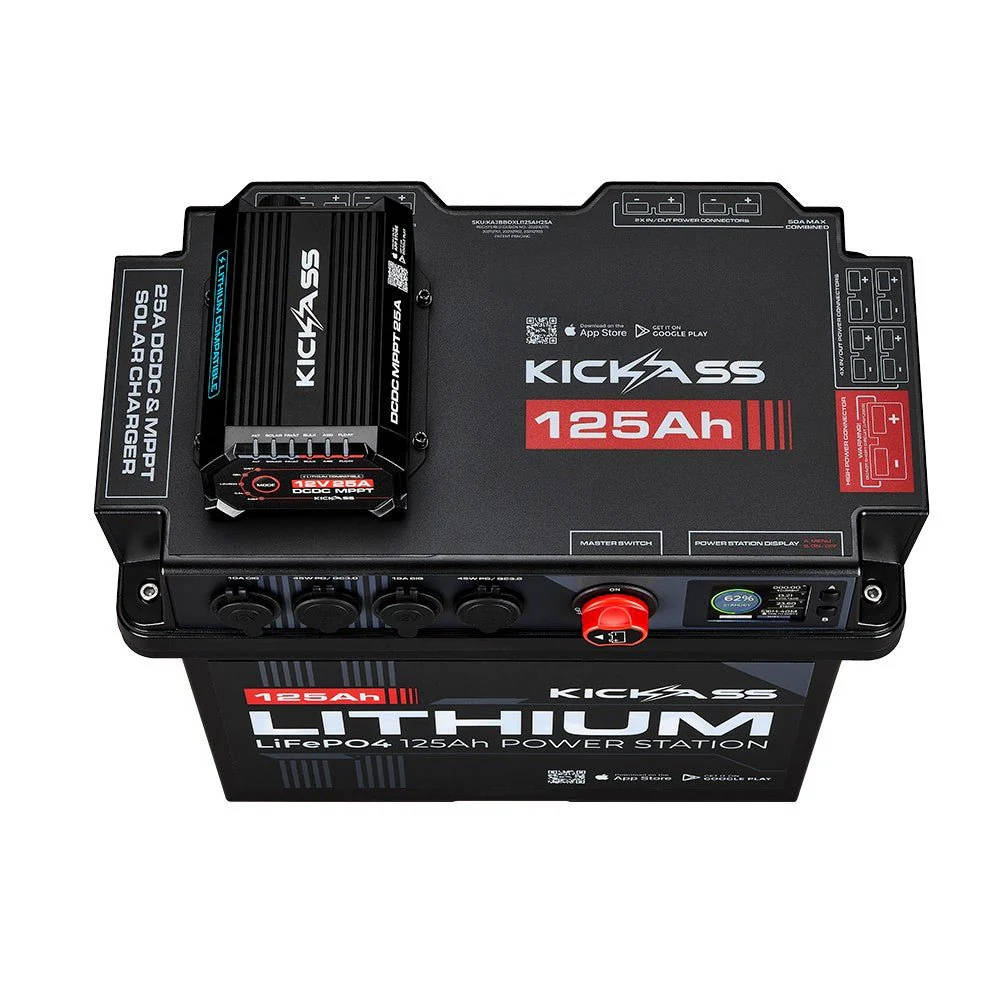KickAss Smart 125Ah Lithium Battery Box Power Station with 25A DCDC Charger + Integrated Bluetooth - Image 4
