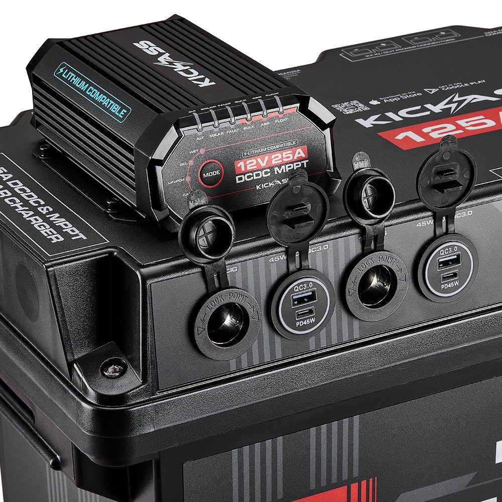 KickAss Smart 125Ah Lithium Battery Box Power Station with 25A DCDC Charger + Integrated Bluetooth - Image 5