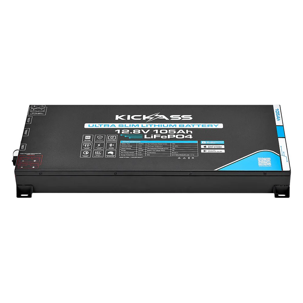KickAss Smart 12V 105Ah Ultra Slimline Lithium Deep Cycle Battery LiFePO4 - Image 6