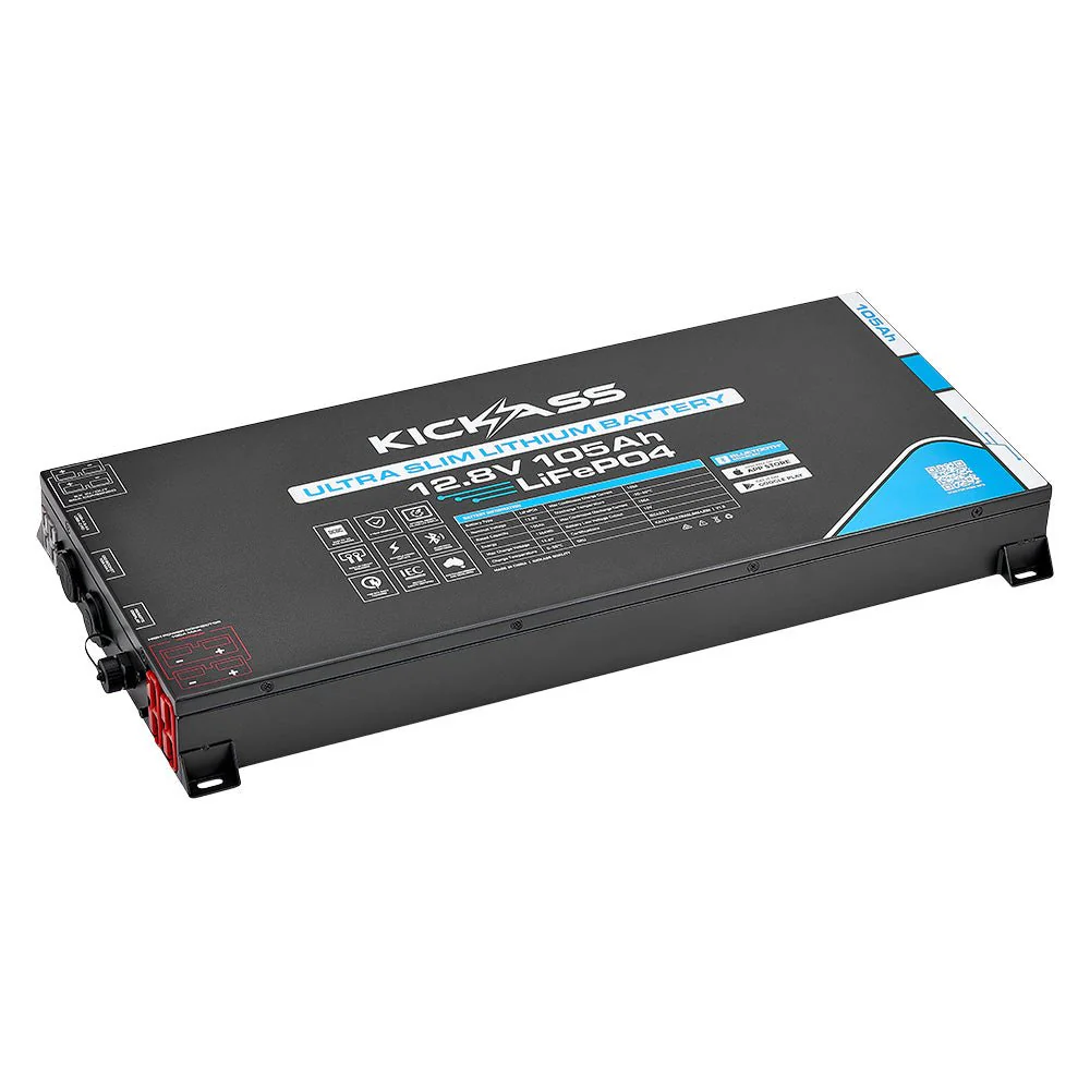 KickAss Smart 12V 105Ah Ultra Slimline Lithium Deep Cycle Battery LiFePO4 - Image 7