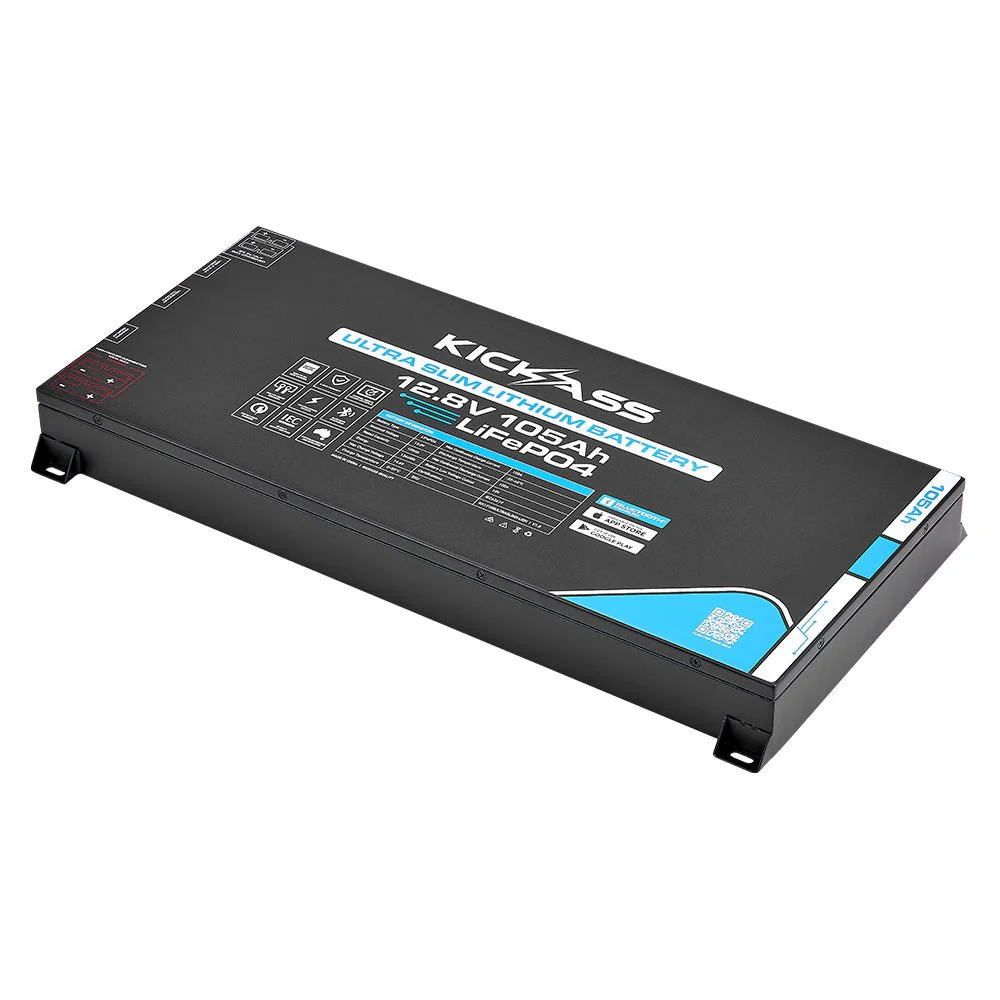 KickAss Smart 12V 105Ah Ultra Slimline Lithium Deep Cycle Battery LiFePO4 - Image 8
