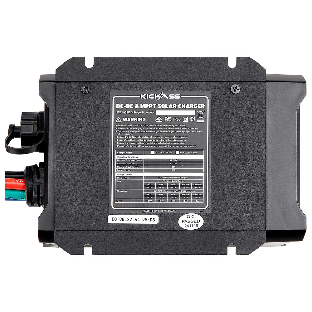 KickAss Smart 12V/24V 25A DCDC Charger With Solar MPPT + Integrated Bluetooth + Pre-Wired Anderson - Image 10