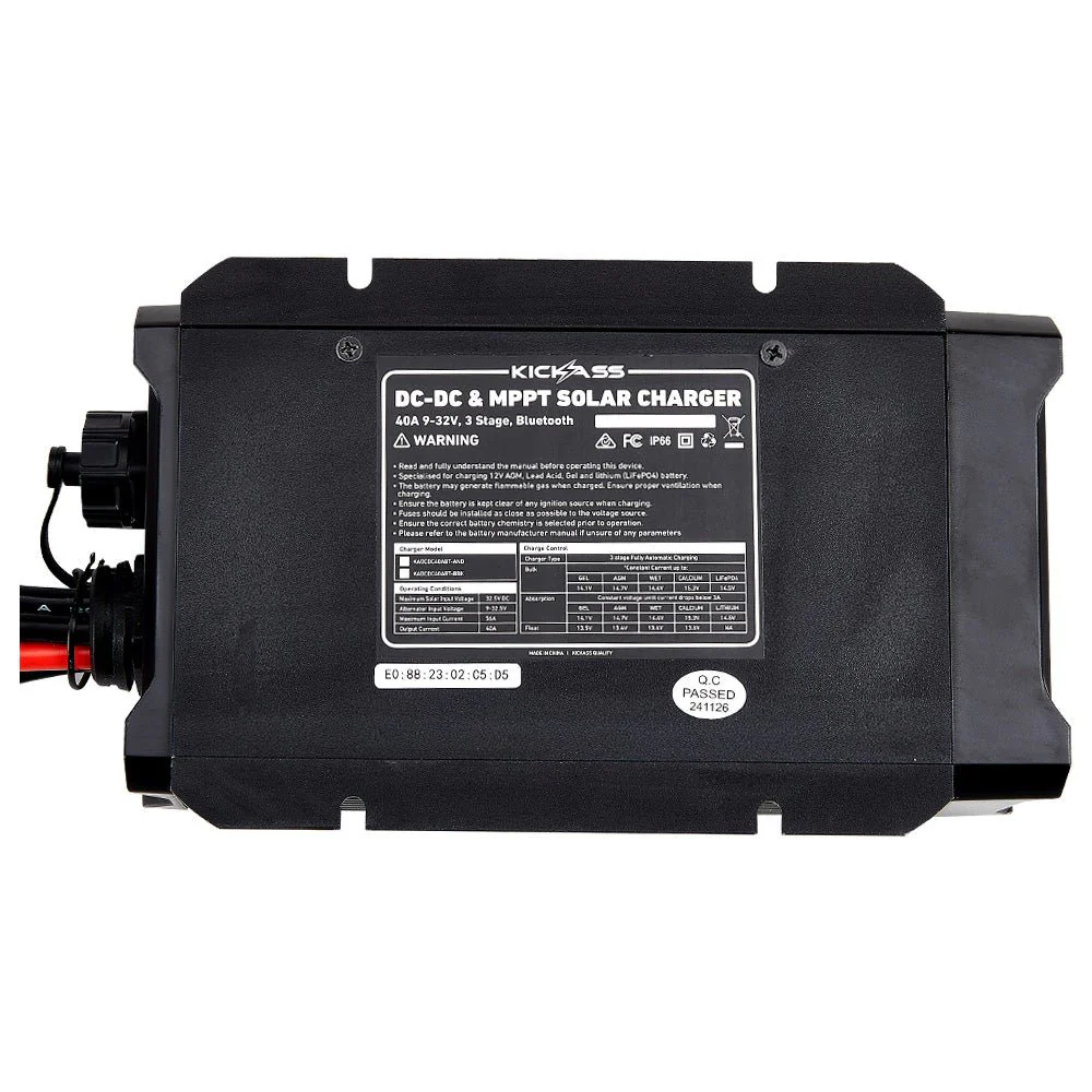 KickAss Smart 12V/24V 40A DCDC Charger With Solar MPPT + Integrated Bluetooth + Pre-Wired Anderson - Image 10