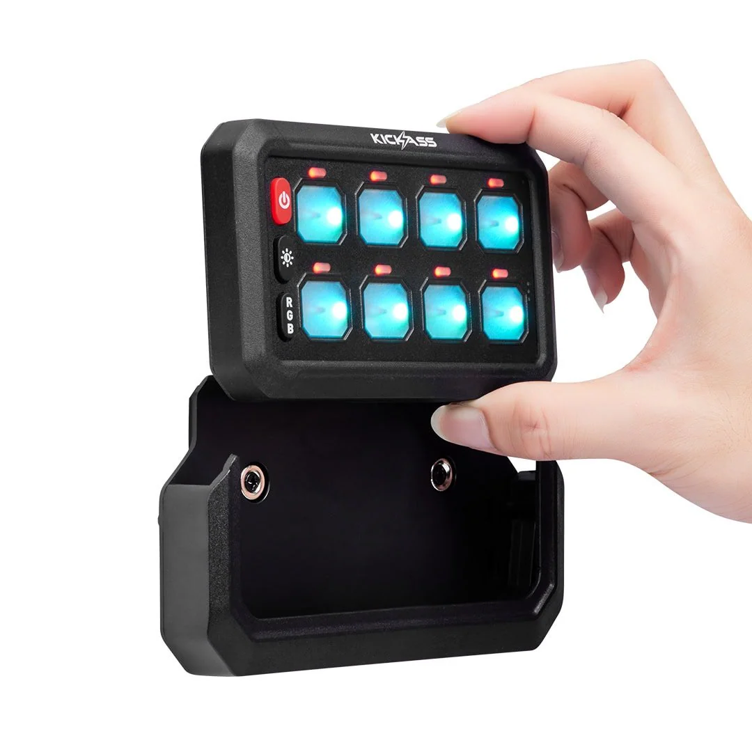 KickAss 12/24V 8 Gang Wireless Switch Panel with Magnetic Charging Cradle - Image 9