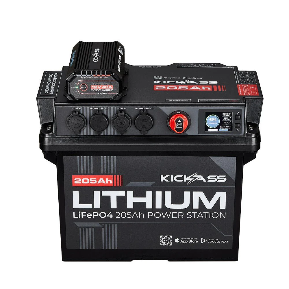 KickAss Smart 205Ah Lithium Battery Box Power Station with 40A DCDC Charger + Integrated Bluetooth - Image 3