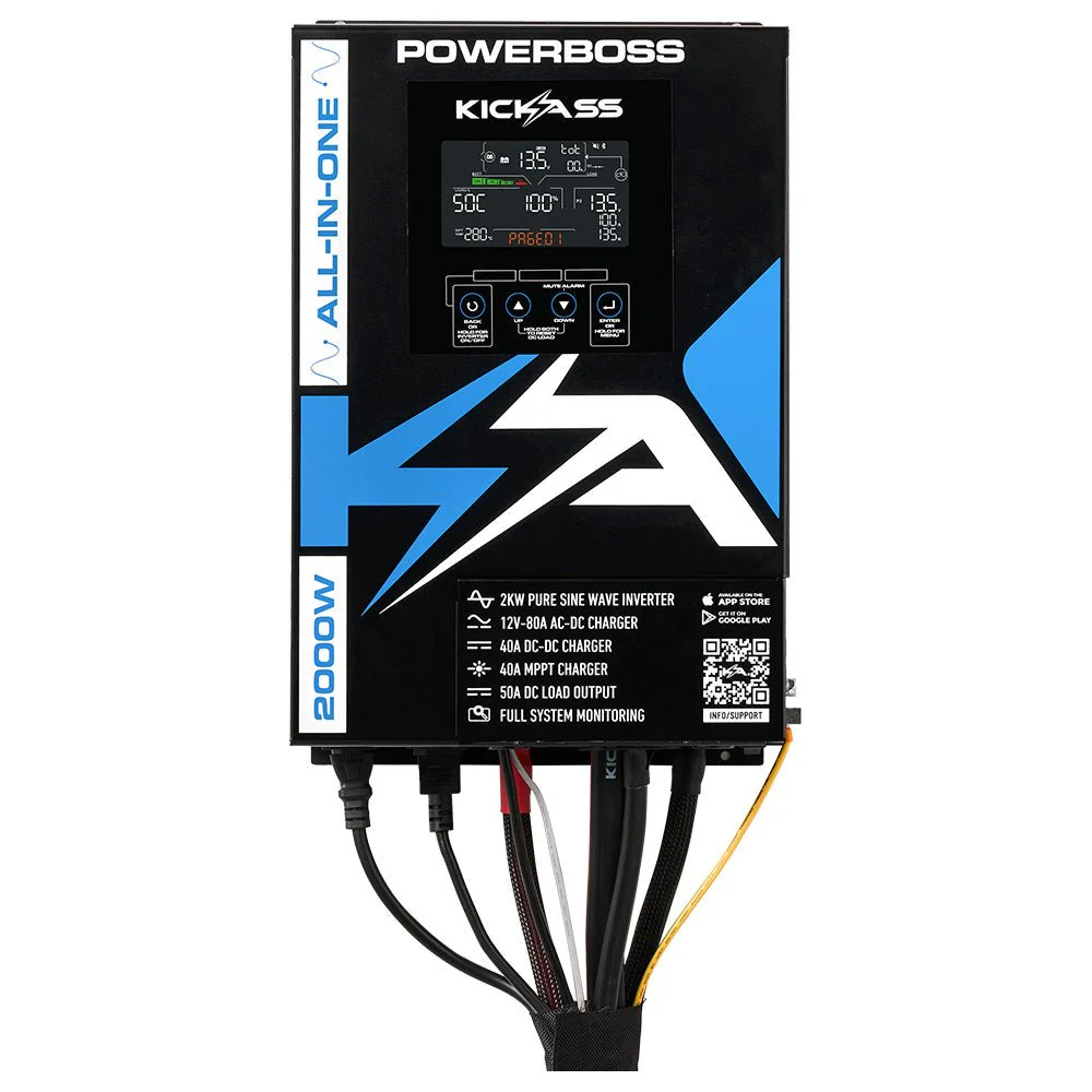 KickAss PowerBoss 2000W All-in-One Power System with Bluetooth, Remote Display and Plug & Play Kit - Image 5