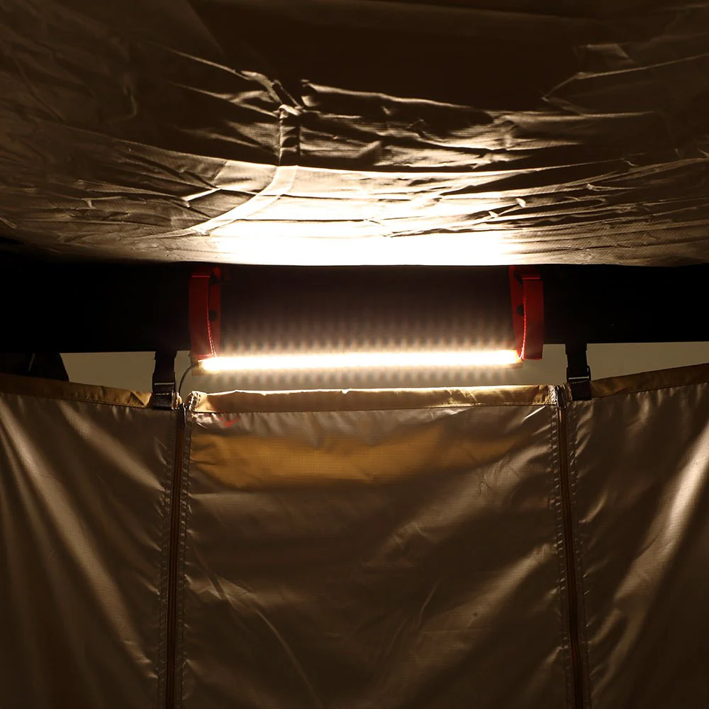 KickAss Premium Shower Awning with Swing Arm & LED Light Strip - Image 5