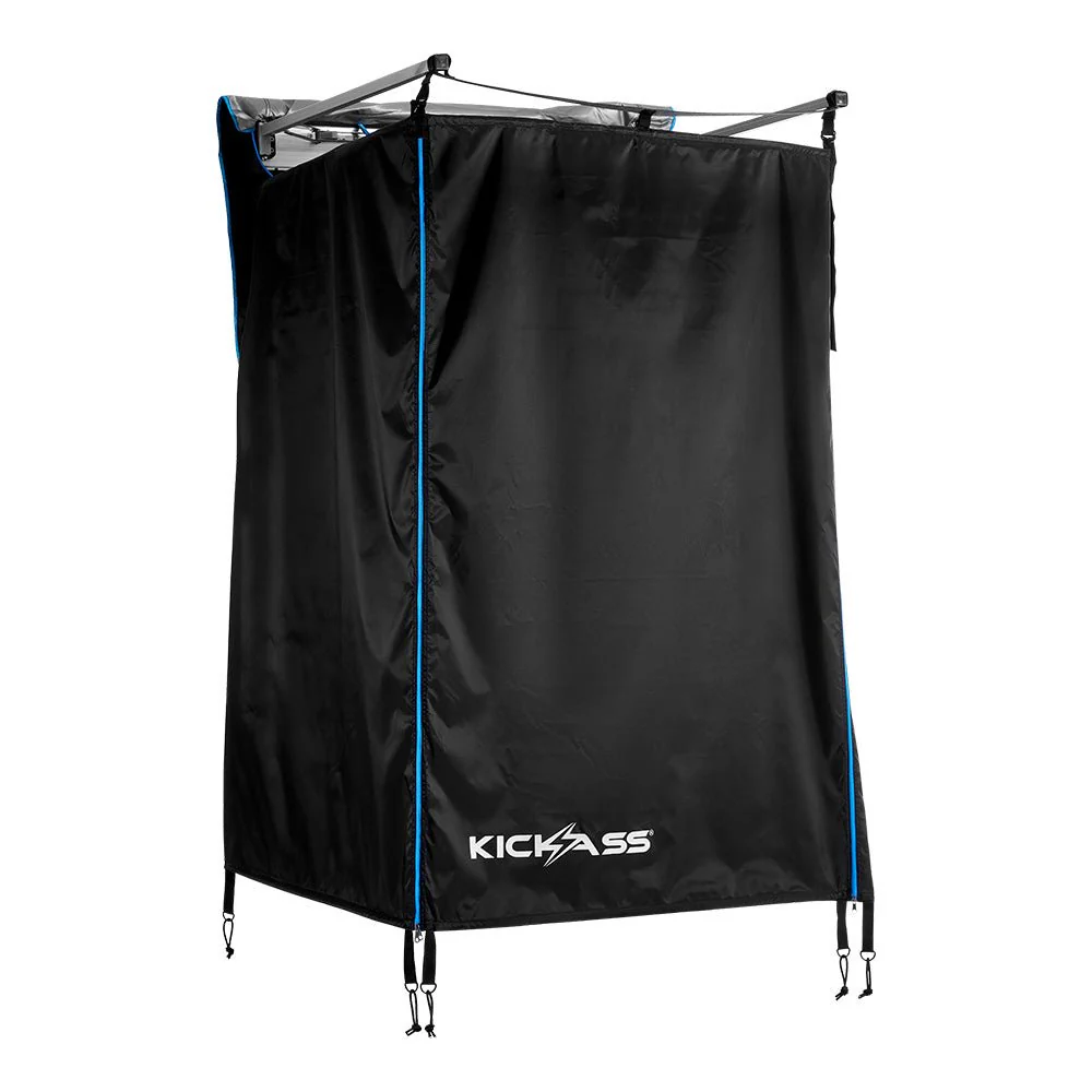 KickAss Premium Shower Awning - Black & Blue - Image 3