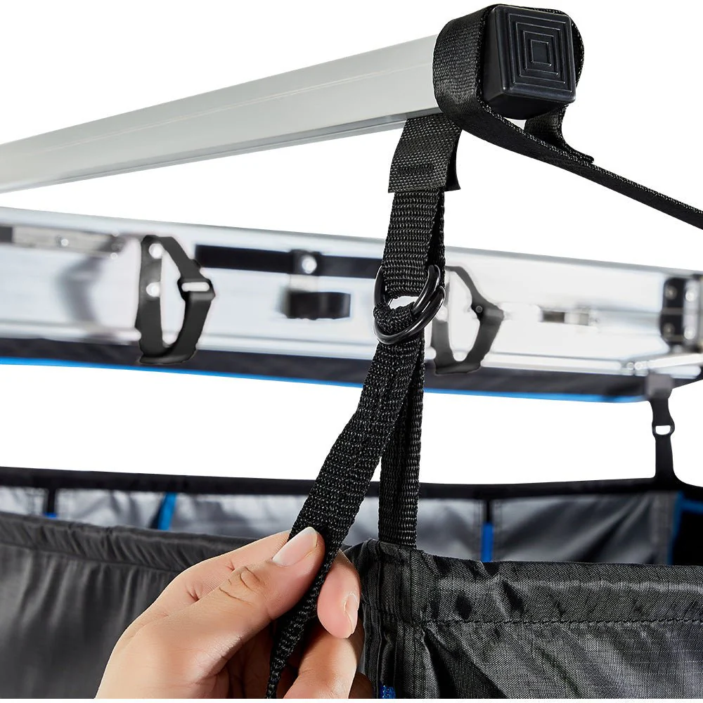 KickAss Premium Shower Awning - Black & Blue - Image 4