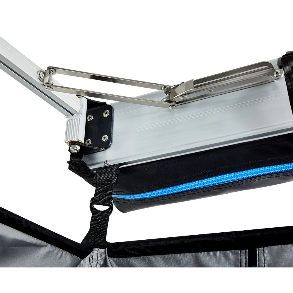 KickAss Premium Shower Awning - Black & Blue - Image 5