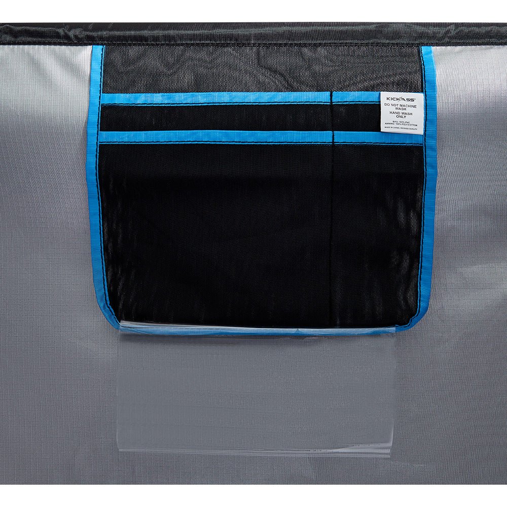 KickAss Premium Shower Awning - Black & Blue - Image 9