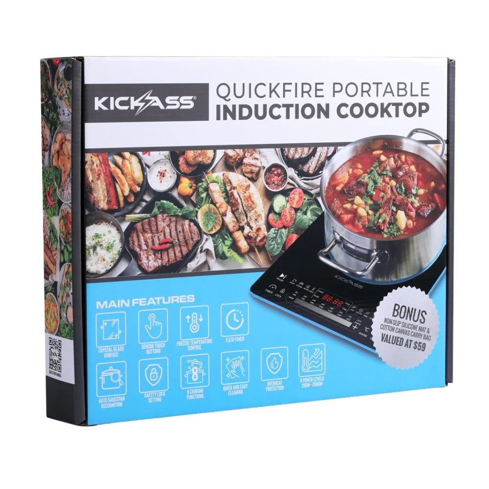 KickAss QuickFire Portable 2000W Induction Cooktop For Camping - Image 12