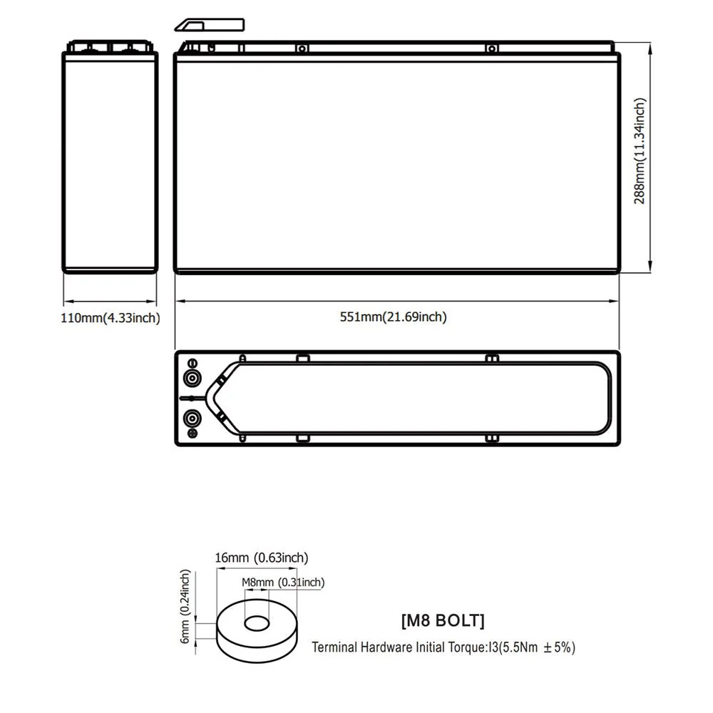 KickAss 12V 170Ah AGM Slimline Deep Cycle Battery - Image 8