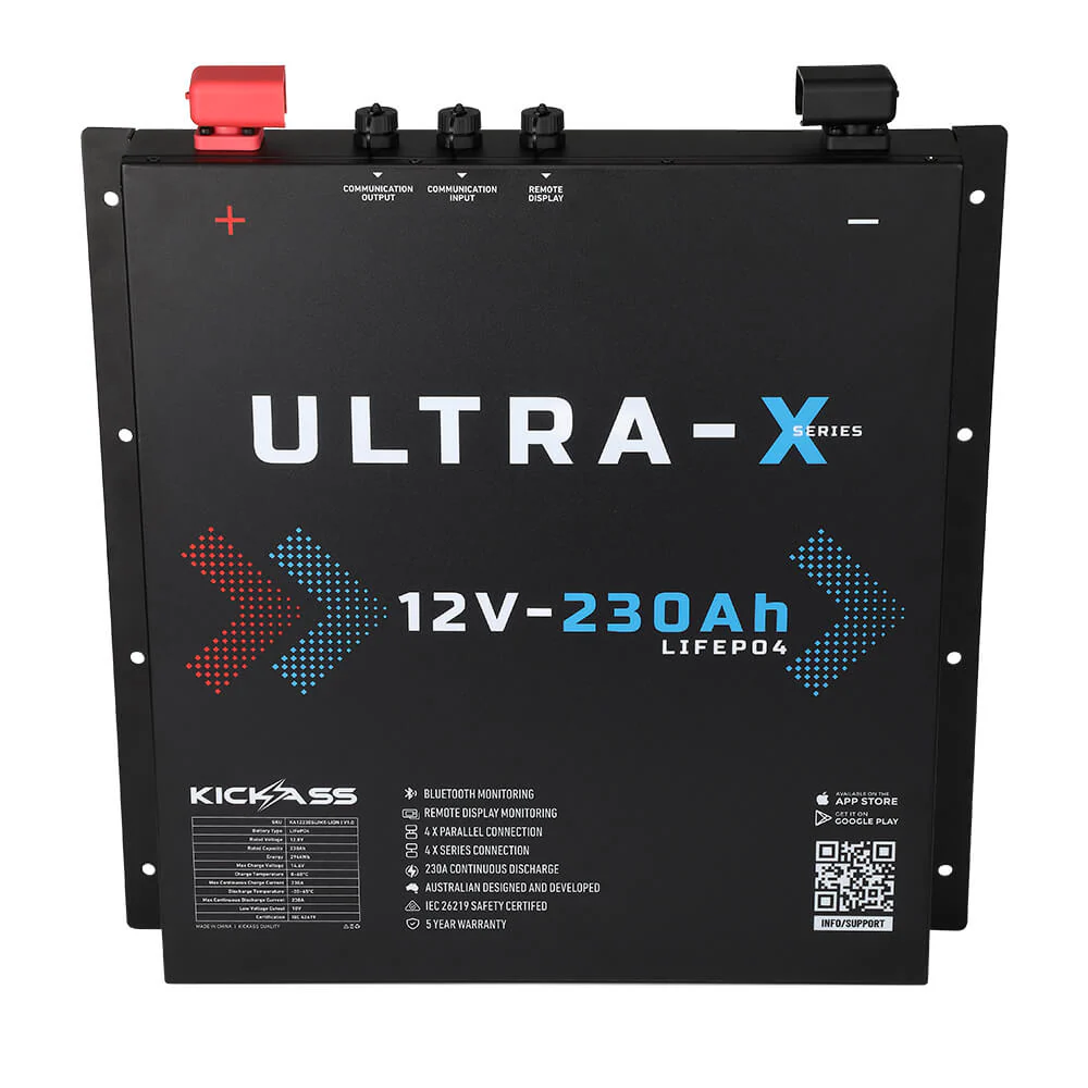 KickAss Smart 12V 230Ah Ultra-X Lithium Slimline Deep Cycle Battery LiFePO4 - Image 6