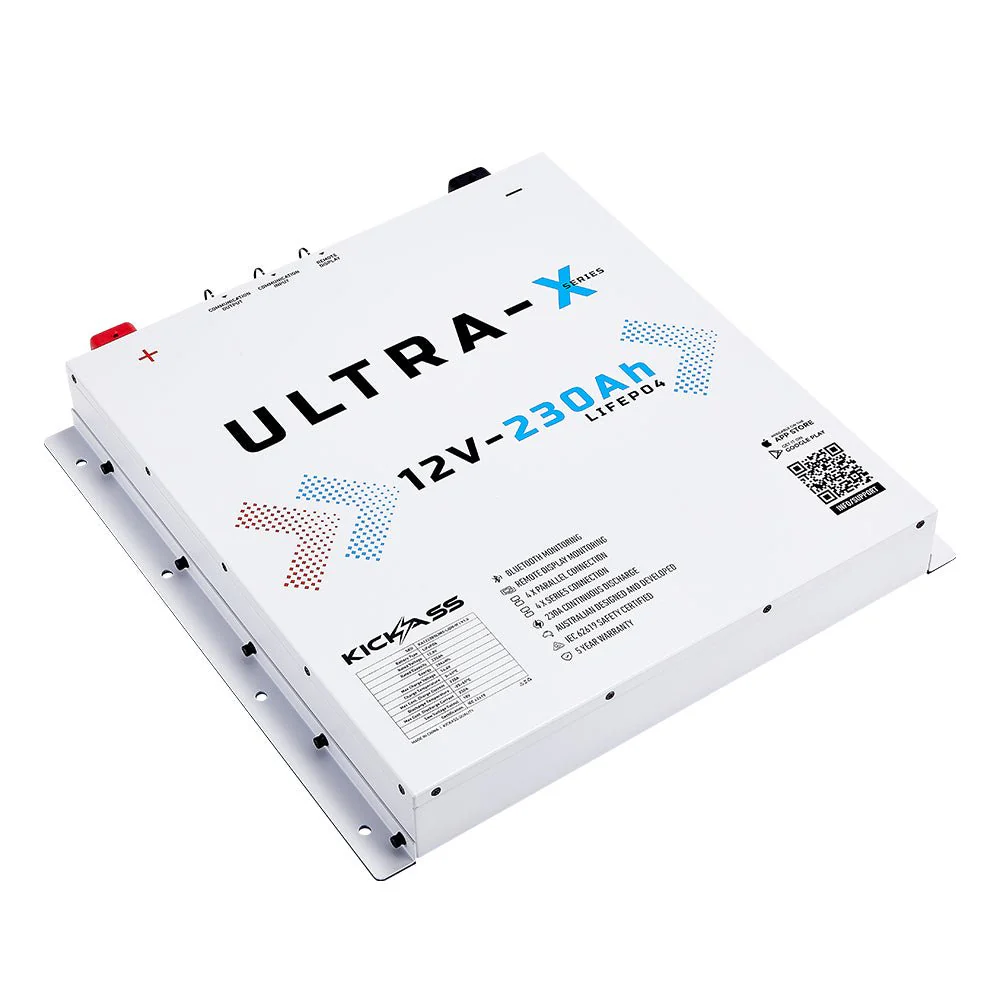 KickAss Smart 12V 230Ah Ultra-X Lithium Slimline Deep Cycle Battery LiFePO4 - Arctic White - Image 7