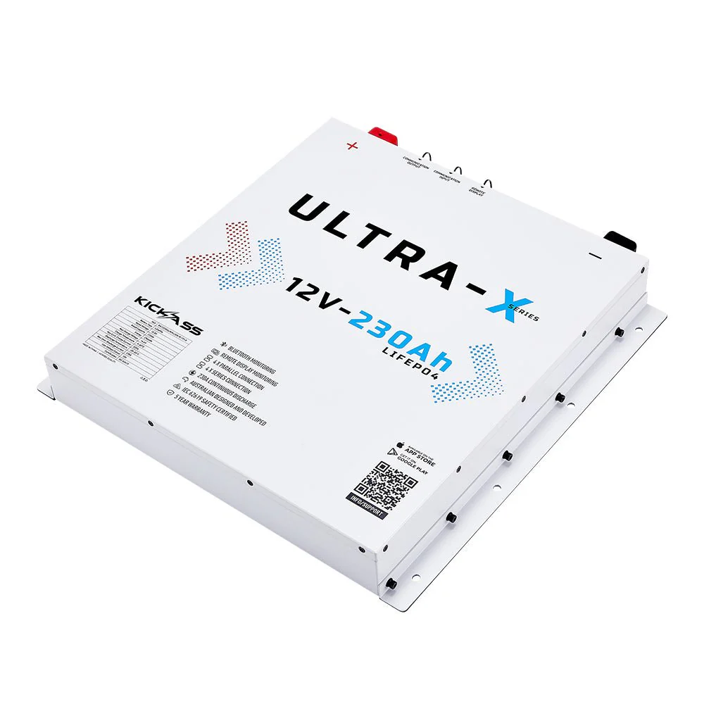 KickAss Smart 12V 230Ah Ultra-X Lithium Slimline Deep Cycle Battery LiFePO4 - Arctic White - Image 8